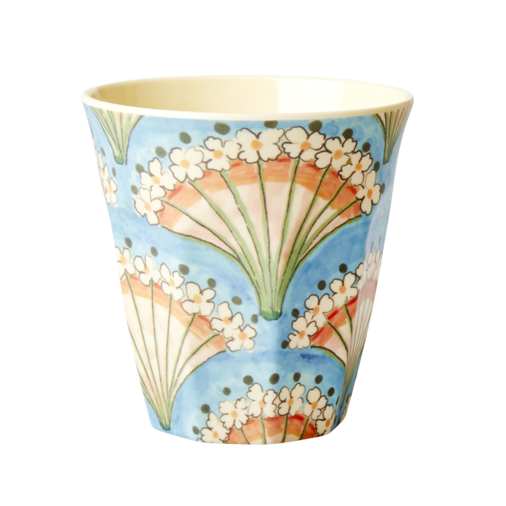 Flower Fan Print Melamine Cup By Rice DK